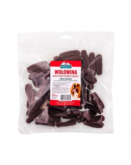PETITTO Soft beef sausages - dog treat - 500g