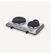 Severin DK 1014 hob Stainless steel Countertop 45.5 cm Sealed plate 2 zone(s)
