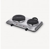 Severin DK 1014 hob Stainless steel Countertop 45.5 cm Sealed plate 2 zone(s)
