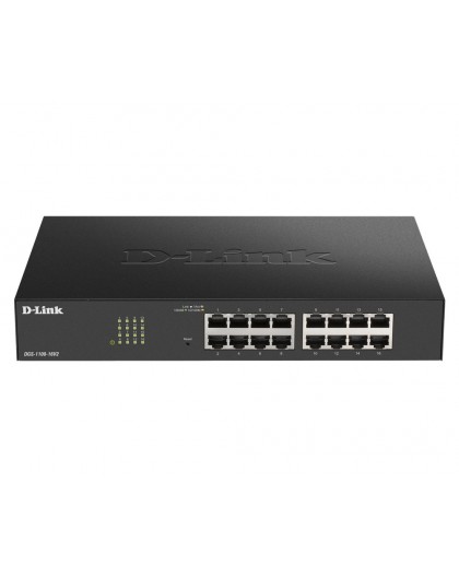 D-Link DGS-1100-16V2 Managed L2 Gigabit Ethernet (10/100/1000) Black