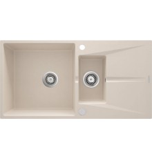 1.5-bowl granite sink with drainer