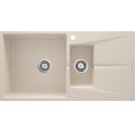 1.5-bowl granite sink with drainer