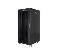 FLOOR-STANDING RACK CABINET 19" 27U 800X1200 BLACK LCD GLASS DOOR LANBERG (FLAT PACK)