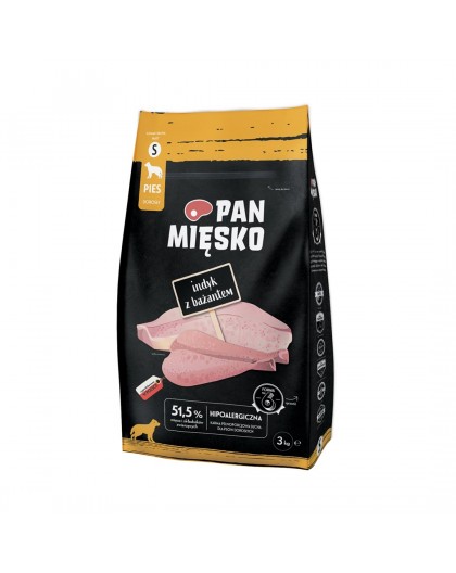 PAN MIĘSKO Turkey with pheasant S - dry dog food - 3kg