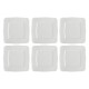 Set of 6 Florentina Square Plates - White, 20 cm