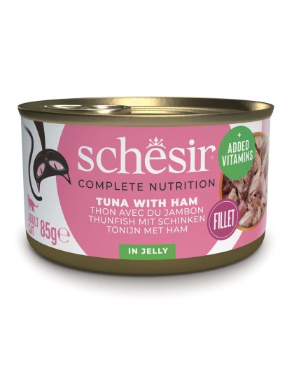 SCHESIR in jelly Tuna with ham - wet cat food - 85 g