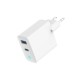 Gembird 2 Port 30W GaN USB fast charger LED white TA-UC-PDQC30L-W-01