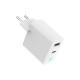 Gembird 2 Port 30W GaN USB fast charger LED white TA-UC-PDQC30L-W-01