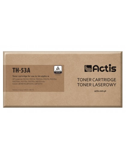 Actis TH-53A Toner (replacement for HP 53A Q7553A, Canon CRG-715 Standard 3000 pages black)