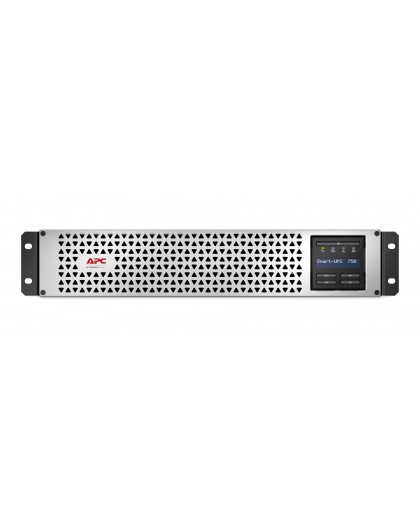 APC Smart-UPS, Line Interactive, 750VA, Lithium-ion, Rack/Tower, 2U, 230V, 6x IEC C13 outlets, SmartConnect Port+SmartSlot, Shor