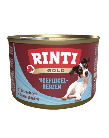 RINTI Gold Poultry hearts - wet dog food - 185g