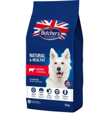 BUTCHER'S Natural&Healthy with beef - dry dog food - 15 kg
