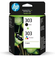 HP 303 комплект из 2 черных/триколорных оригинальных картриджей чернил