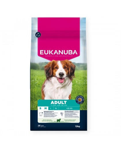 EUKANUBA Adult Small/Medium Rich in lamb & rice - dry dog food - 12kg