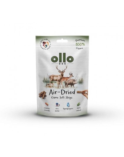 OLLO Air-Dried Game strips - dog treat - 80g