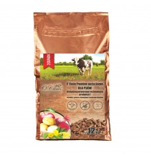 O'CANIS Premium veiseliha hirsi, kartulite ja punase peediga - kuiv koeratoit - 12kg