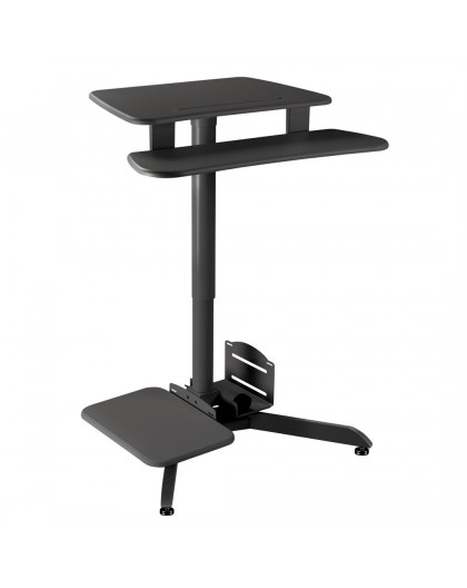 Maclean Height Adjustable Desk, Gas Spring, For Standing Seated Work, Max Height 109cm, MC-848