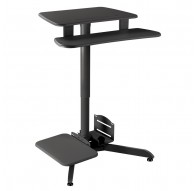 Maclean Height Adjustable Desk, Gas Spring, For Standing Seated Work, Max Height 109cm, MC-848
