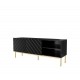 ABETO RTV cabinet on golden steel frame 150x42x60 black/gloss black