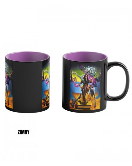 Heat Reveal Mug Good Loot The Witcher 3 Game Art Chronicles - Yennefer & Salvador Dali 450 ml Black, Purple