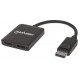 Manhattan DisplayPort 1.2 kuni 2-Port DisplayPort 1.2 jaotushub, MST, 4K@30Hz, USB-A toitega, video seina funktsioon, must, MST 
