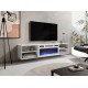 RTV cabinet POLO 180x33x39 white + fireplace white