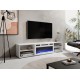 RTV cabinet POLO 180x33x39 white + fireplace white