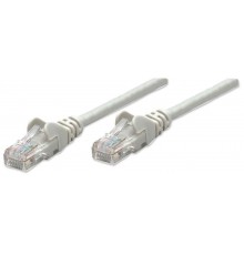 Intellinet Network Patch Cable, Cat5e, 3m, Grey, CCA, U/UTP, PVC, RJ45, Gold Plated Contacts, Snagless, Booted, Lifetime Warrant