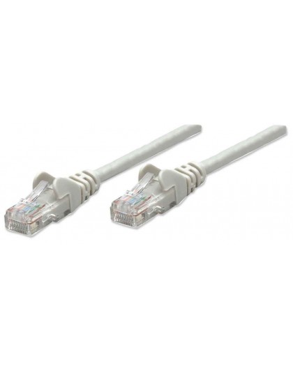 Intellinet Network Patch Cable, Cat5e, 3m, Grey, CCA, U/UTP, PVC, RJ45, Gold Plated Contacts, Snagless, Booted, Lifetime Warrant