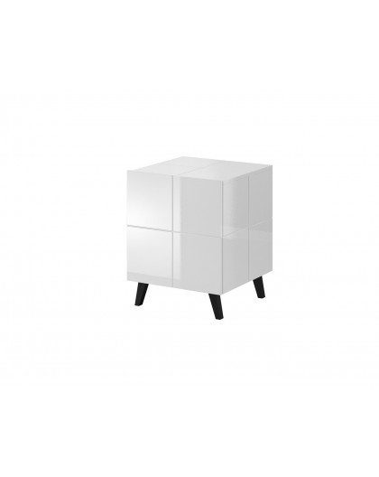 Cama bedside table REJA white gloss/white gloss