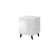 Cama bedside table REJA white gloss/white gloss