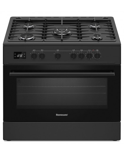 Ravanson KWGE-K90 Cheff Modern Black gas and electric cooker (black)