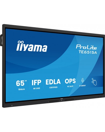iiyama 65” 4K UHD Google EDLA Certified IFP Interactive Display – Where Design Meets Performance
