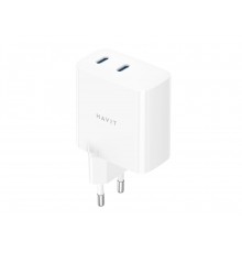 Havit UC45 EU - GaN 45 W dual-port travel charger, black