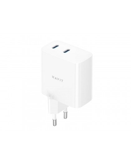 Havit UC45 EU - GaN 45 W dual-port travel charger, black