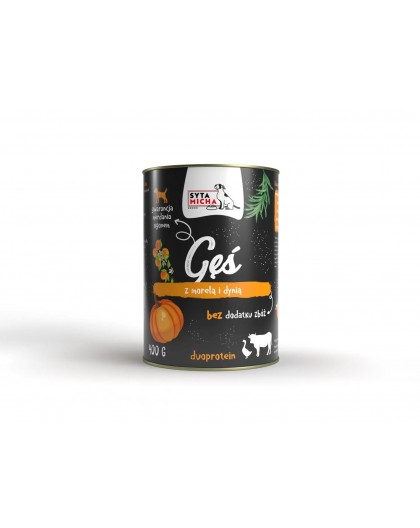 SYTA MICHA Goose with beef, apricot and pumpkin - wet dog food - 400g