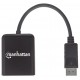 Manhattan DisplayPort 1.2 a Divisor Hub de 2 Puertos DisplayPort 1.2 con MST, 4K@30Hz, Alimentado por USB-A, Función de Video Wa