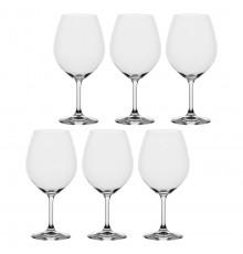 LA PORCELLANA BIANCA NOVELLO Set of 6 burgundy wine glasses 710 ml