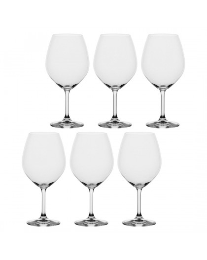 LA PORCELLANA BIANCA NOVELLO Set of 6 burgundy wine glasses 710 ml