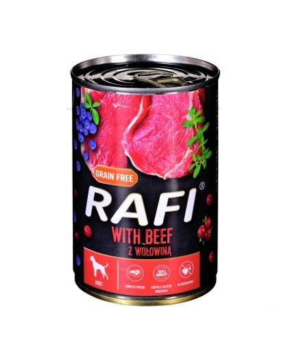 Dolina Noteci Rafi with beef, cranberry and blueberry - wet dog food - 400g