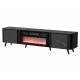 Cama RTV cabinet Volare 200 x 39 x 49 cm black/san sebastian + fireplace