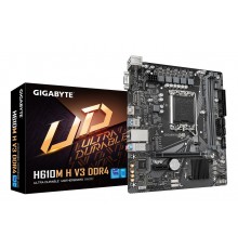 GIGABYTE H610M H V3 DDR4 Motherboard - Supports Intel Core 14th CPUs, 4+1+1 Hybrid Phases Digital VRM, up to 3200MHz DDR4, 1xPCI