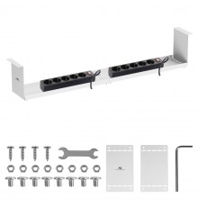 Maclean compact under-desk cable organizer, max load 5kg, white, MC-107 W