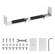 Maclean compact under-desk cable organizer, max load 5kg, white, MC-107 W