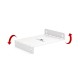 Maclean compact under-desk cable organizer, max load 5kg, white, MC-107 W