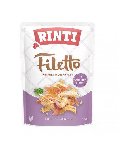 RINTI Filetto Chicken Fillet with Ham - Wet Dog Food - 100g