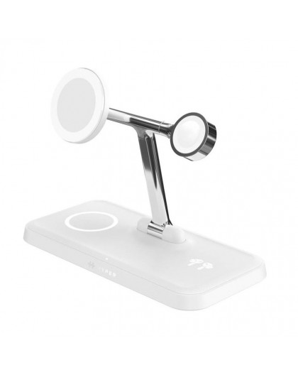 HYPER HJ3004WHGL mobile device charger Headphones, Smartphone, Smartwatch Silver, White DC, USB Wireless charging Fast charging 