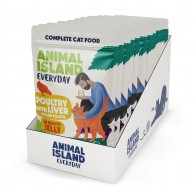 ANIMAL ISLAND Everyday Poultry and liver in jelly - wet cat food - 12 x 85g
