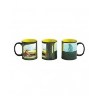 Heat Reveal Mug Good Loot Cyberpunk 2077 Game Art Chronicles - V & Edward Hopper 450 ml Black, Yellow