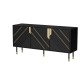 Cama 3D MOUNTAIN chest of drawers 154x40x72 black + gold
